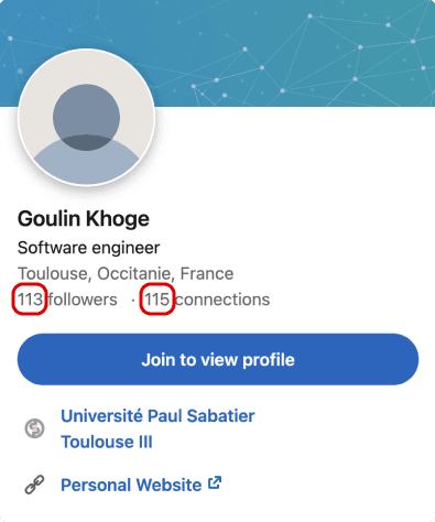 A screenshot of my profile